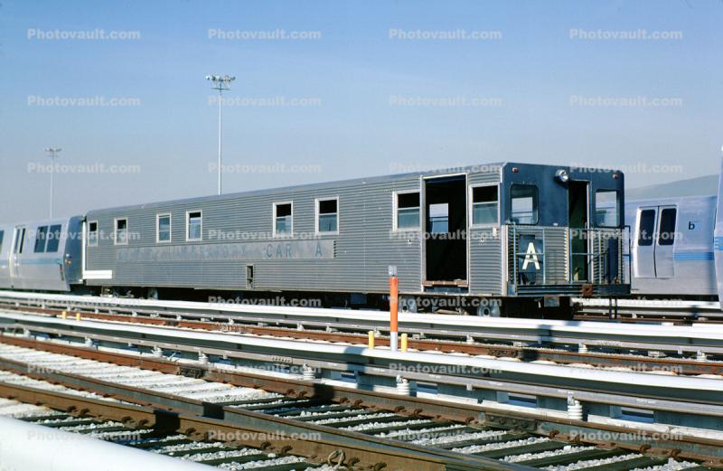 BART prototype testing train, 1970s