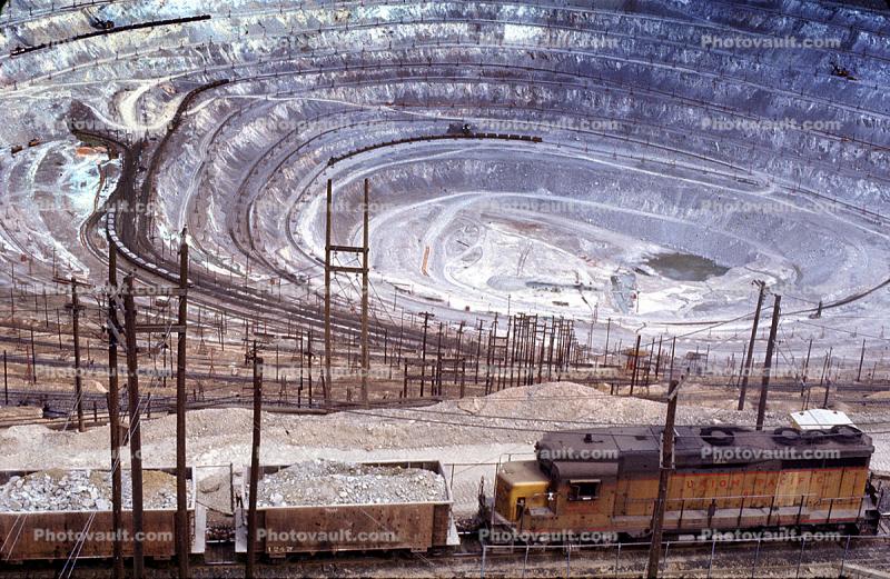 UP 74, Union Pacific Railroad, Ore Cars, Open Pit Mine
