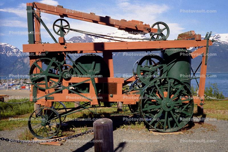 Steam Mining Drill, 1898 Keystone Churn Drill, Contraption, Device, Thigger-McJigger, Haines Alaska