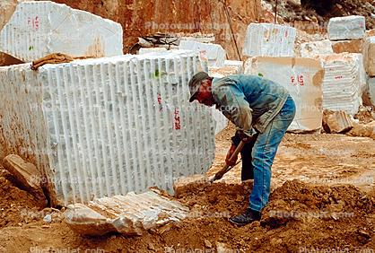 Dionysos Marble Quarry, Man, Worker, Attica