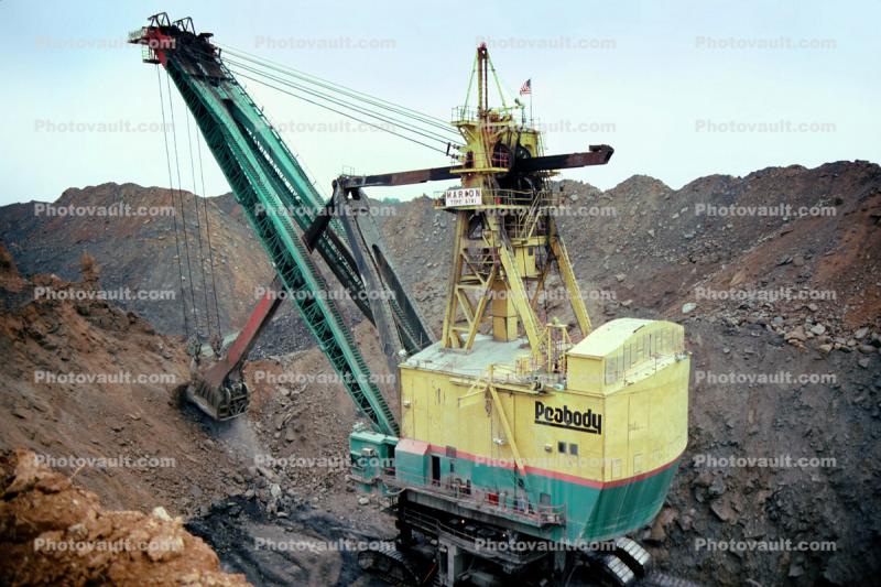Peabody-Lynnville Mine, Peabody Coal Company, Crane, Excavator, Big, Huge, Marion type 5761