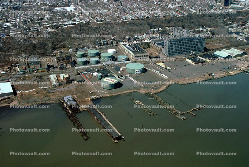 Oil Storage Tanks, Docks, Riverfront, Mississippi River, New Orleans