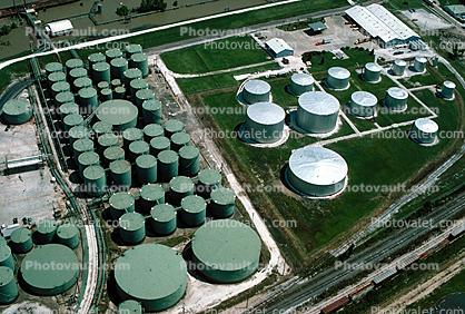 Oil Storage Tanks, Mississippi River, New Orleans