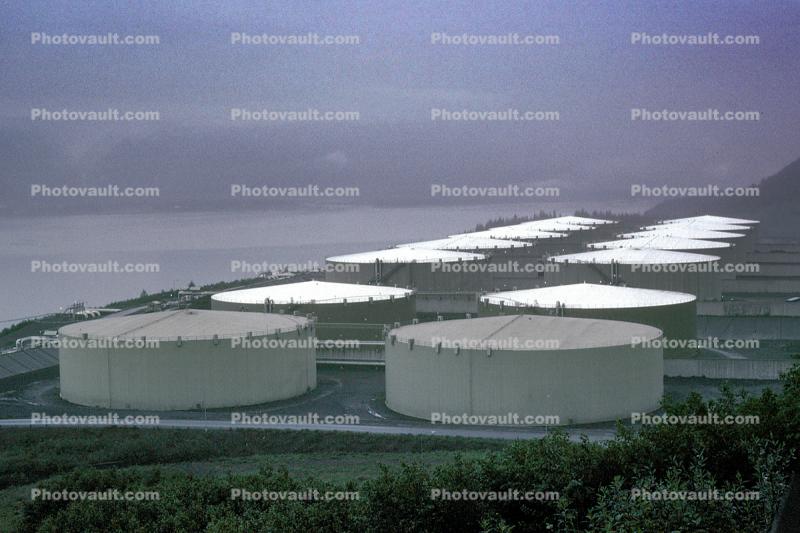 Holding Tanks, Storage, Valdez Marine Terminal, Alaska Pipeline