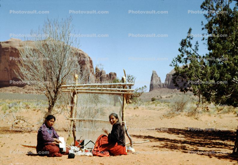 Navajo Weaver, Rug, Women, Loom