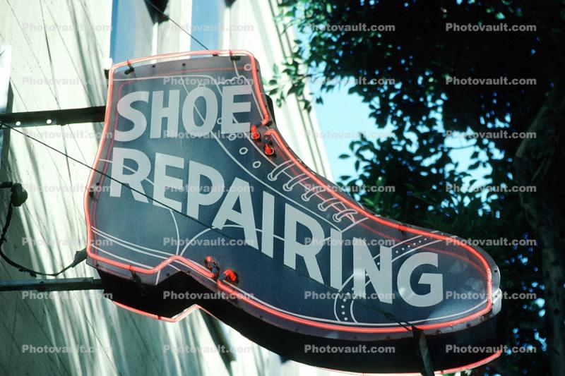 Shoe Repairing, Neon Sign, MRO