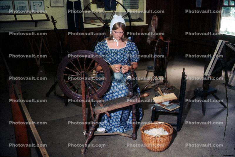 Colonial Woman Weaving