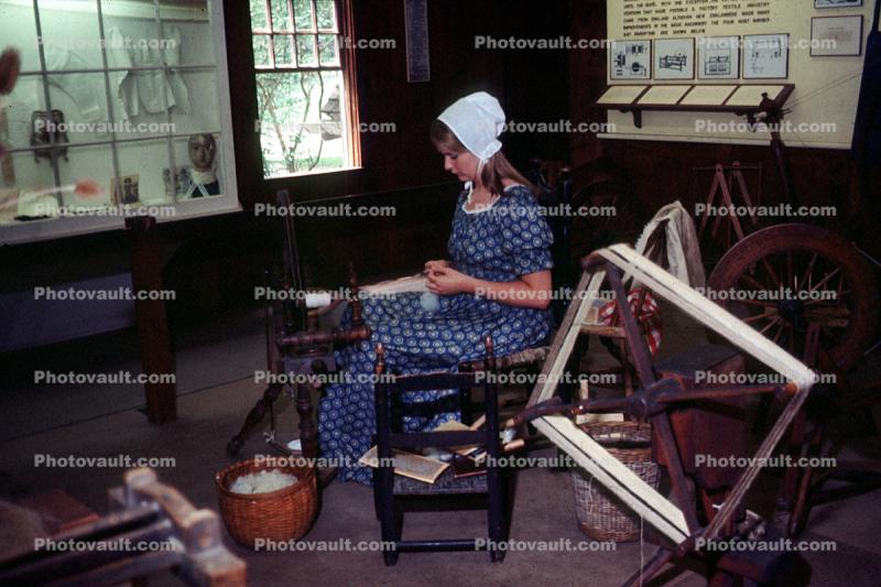 Colonial Woman Weaving