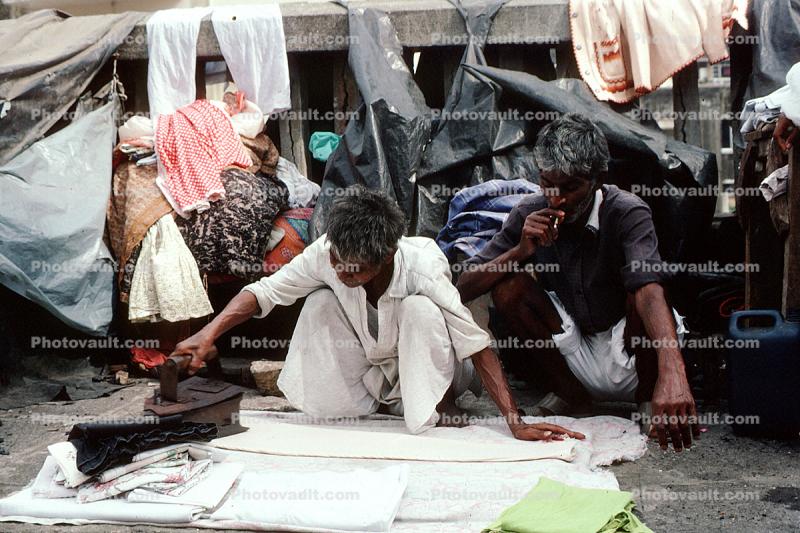 Ironing Clothes, Laundry, Mumbai (Bombay), India