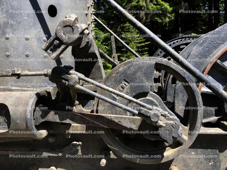 Steam Donkey, Levers, rods