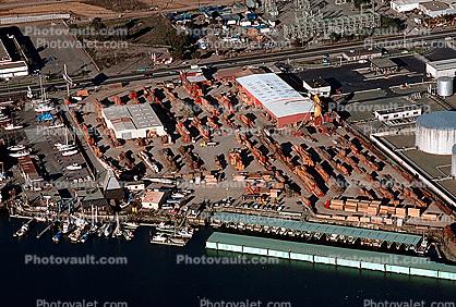 Stacks of Lumber, Docks, Harbor, Port, Richmond, California
