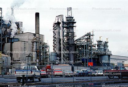 cars, Smoke, Air Pollution, soot, Pulp Mill, building, Oregon