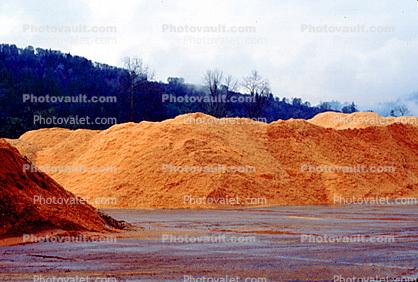 Sawdust Mounds, Chips, Pulp