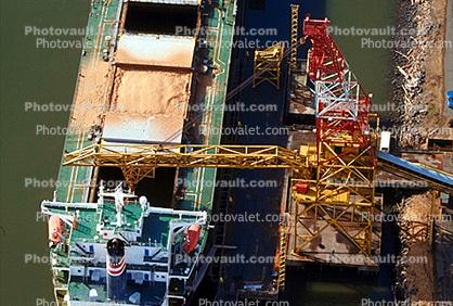 Conveyer Belt, Sawdust, Chips, Pulp, Coos Bay, Dock, Harbor