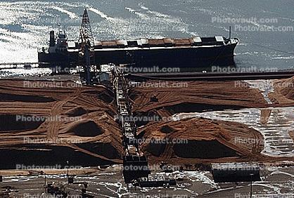 Sawdust, Crane, dock, harbor, port, conveyer belts, Coos Bay