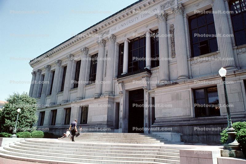 Building, steps, columns, University Library