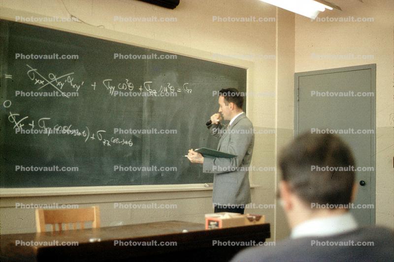 Teacher at Chalkboard, 1950s
