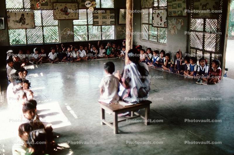Schoolroom, Sevagram, India, 1984, 1980s