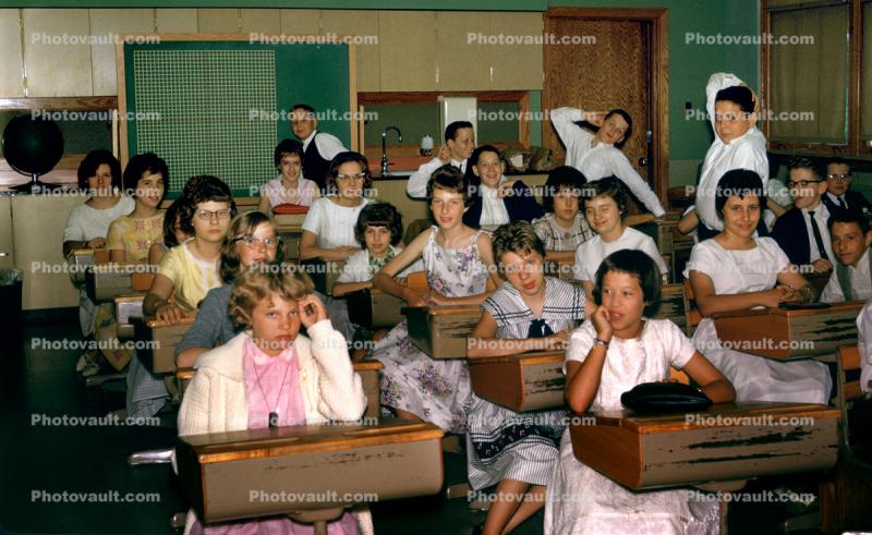 Classroom with Boys and Girls, Alaska, June 1963
