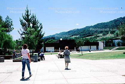 Outdoors, plaza, people