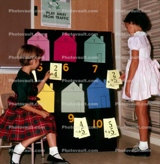 Girls, dress, Classroom, 1960s
