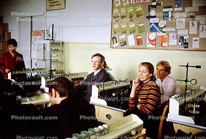 Science Class, Classroom, Teacher teaching in Classroom, Moscow, 1971, 1970s
