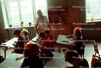 Classroom, Schoolroom, Saint Petersburg, Russia, 1974, 1970s