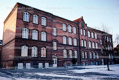 School Building, Snow, Cold, Manfred's First School