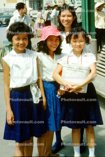 Girls, Taiwan, Schoolgirls, smiles, smiling