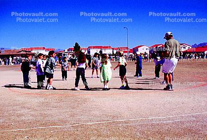 Girls Playing in the Play Yard, Schoolyard