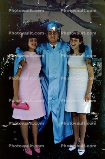 Cap and Gown, Brother, Sister, Dress, 1950s