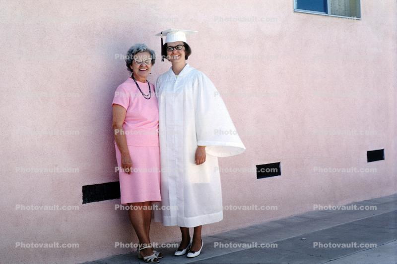 Cap and Gown, Mother, Daughter, Dress, 1960s