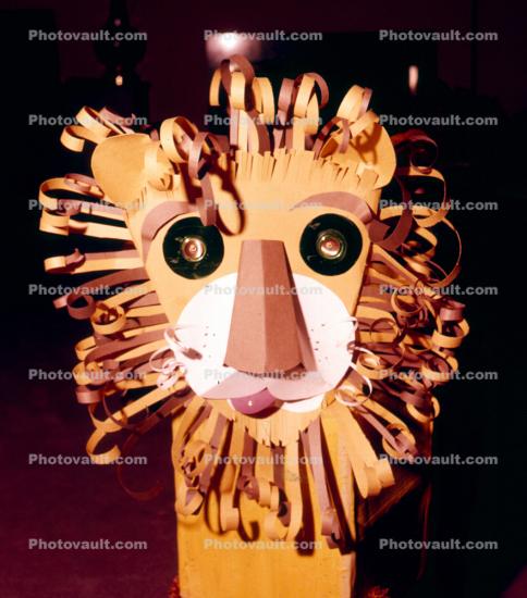 Paper Lion, cute, mane, face, comical, funny, cartoon