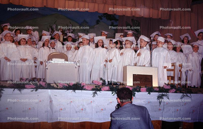 Graduation Ceremony, choir, 1950s
