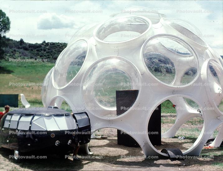 Fly's Eye Dome, Dymaxion Car, Snowmass, Colorado, Windstar Event, July 1980, 1980s