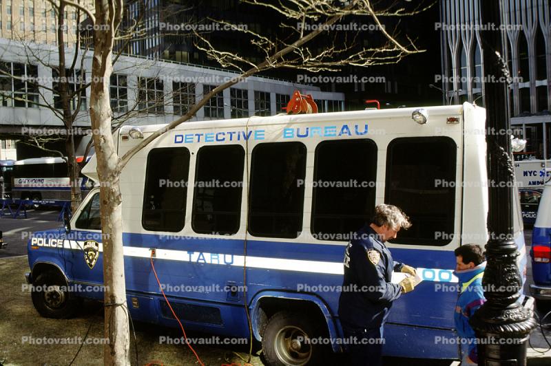 Emergency Vehicle, Detective Bureau, 1993 World Trade Center bombing, February 26, 1993