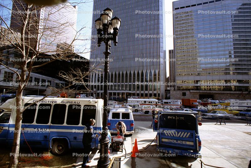 Police Detective Unit, Firetruck, Emergency Vehicles, 1993 World Trade Center bombing, February 26, 1993