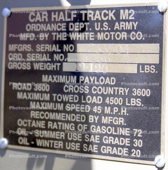 Car Half Track M2, White Motor Co.