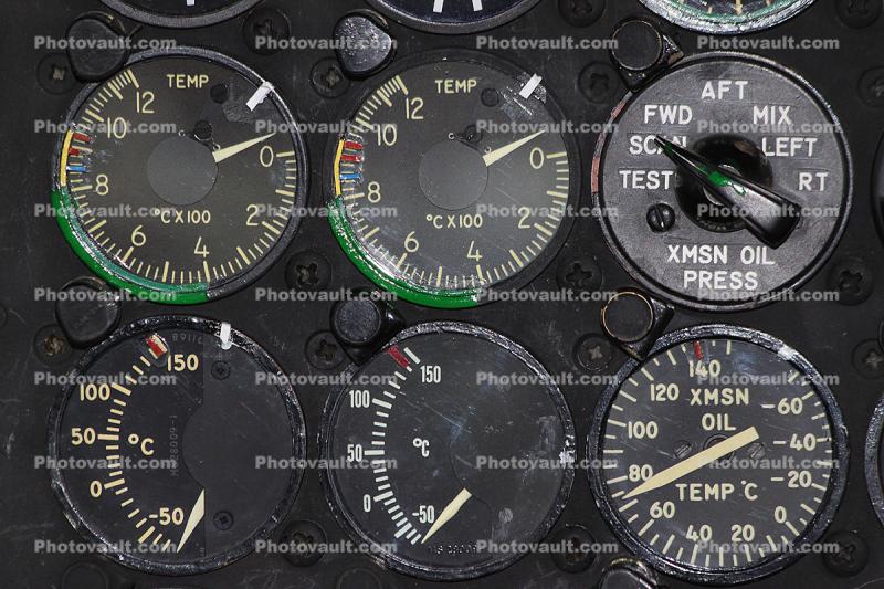 Avionics, Dials, Oil Temperature Gauge, CH-47D
