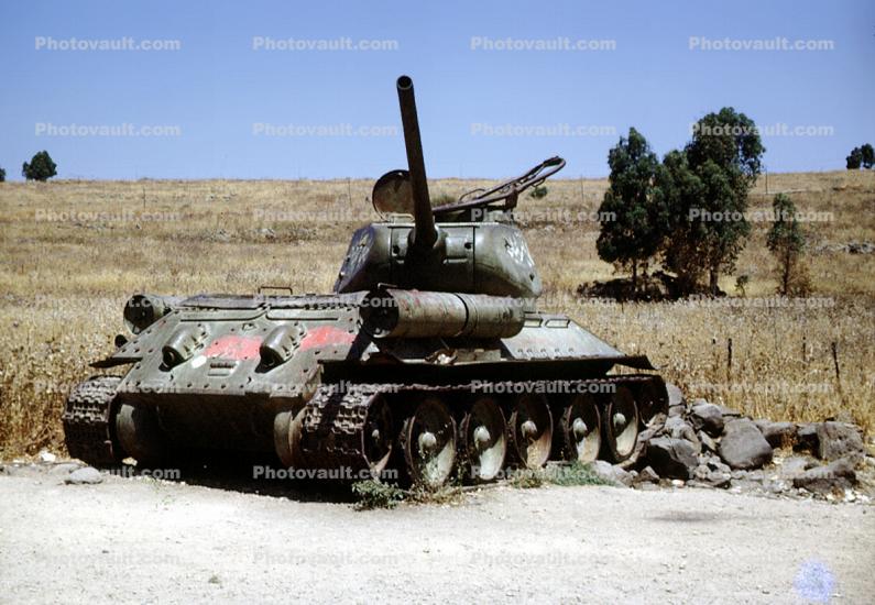Bombed out Tank, 6 day war, Israel
