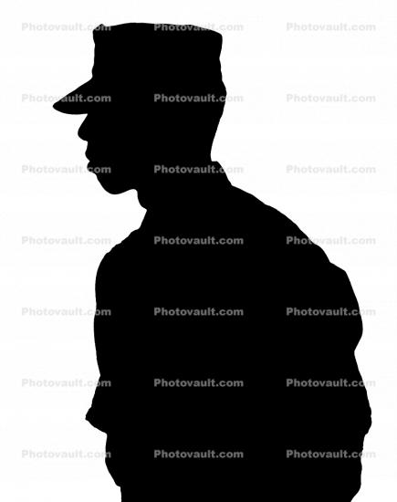 soldier silhouette, logo, shape