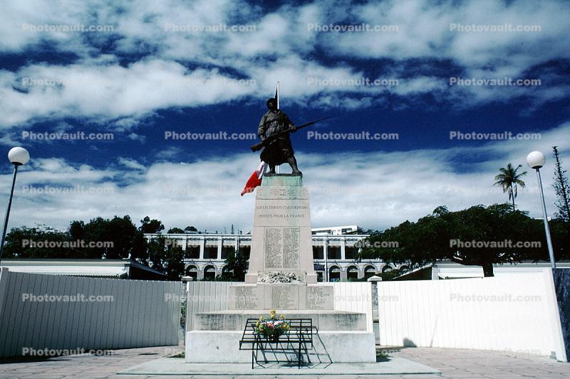 Soldier, Statue, Statuary, Sculpture, Landmark, Noumea