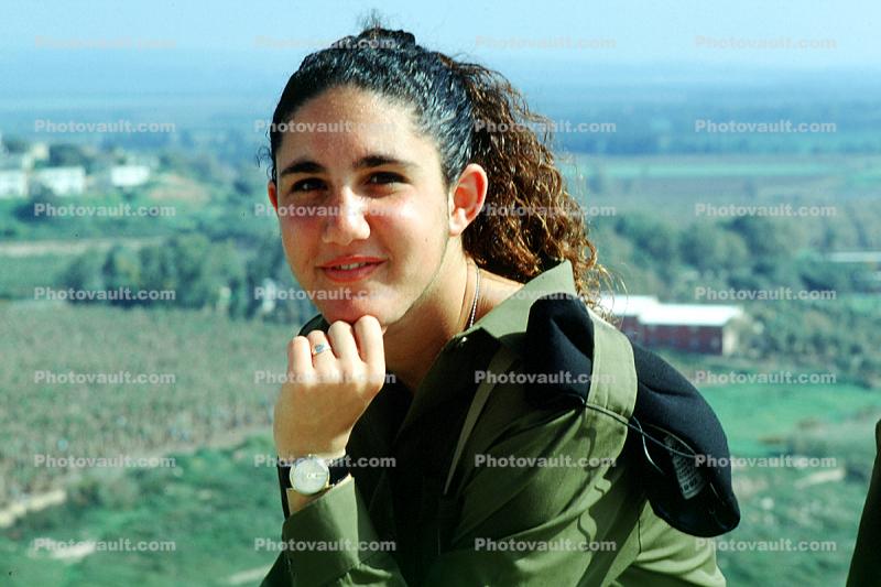 Looking south, Israeli Coast, soldier, IDF, Israeli Defense Force, Women, smiles, Rosh Ha'Nikra
