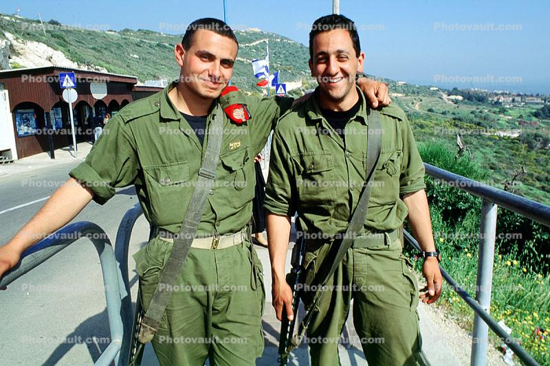 IDF, Israeli Defense Force, Men, soldiers, smiles, Rosh Ha'Nikra, Coast