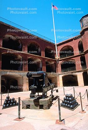Rodman Gun, Cannon, Cannon Balls, civil war fort, Fort Point, Artillery