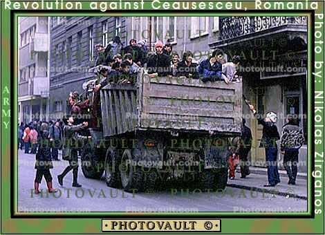 Revolution against Ceacescu regime, Bucharest, Romania, 1989, 1980s