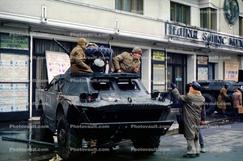 Revolution against Ceacescu regime, Bucharest, Romania, 1989, 1980s