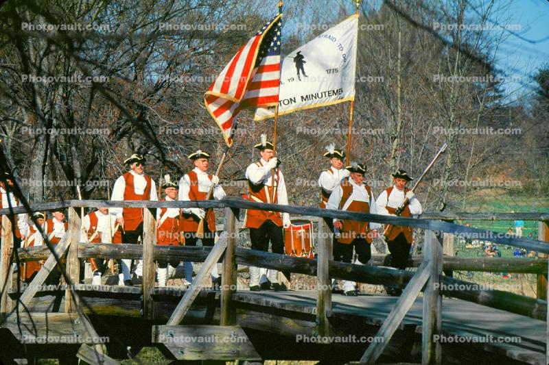 Drum Corps, Minutmen, infantry, rifle, gun, American Revolution, Revolutionary War, Concord, Massachusetts, Battlefield, Continental Army, History, Historical, War of Independence, Color Guard, marching band