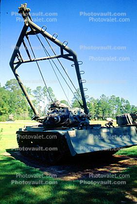 Tank, Crane, ww II, world war two, tracked vehicle, Camp Shelby, Mississippi