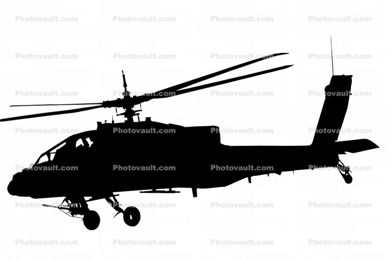 AH-64 silhouette Apache, logo, shape